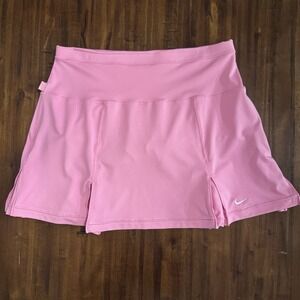 Nike Court Women's Dri-FIT Victory Flouncy Tennis Skirt Size Medium Pink